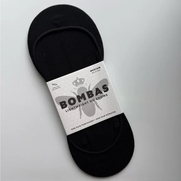 NEW!! Bombas Women's Low-Cut No Show Socks - Black - Picture 1 of 2